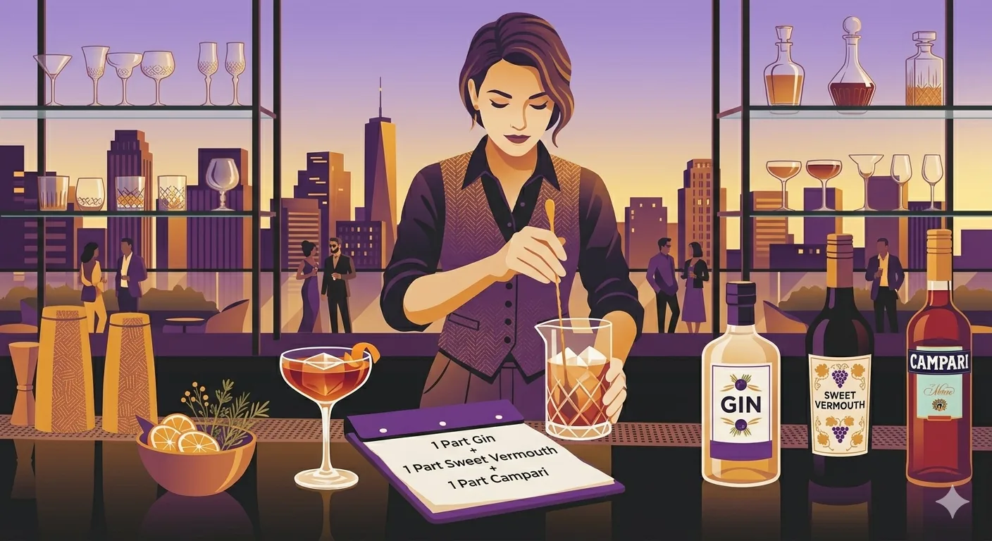 Measuring jiggers and cocktail glasses illustrating the golden ratio